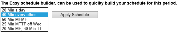 Easy schedule builder